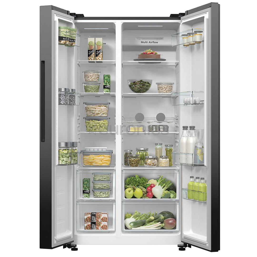Hisense, No Frost, 550 L, augstums 179 cm, melna - SBS Ledusskapis
