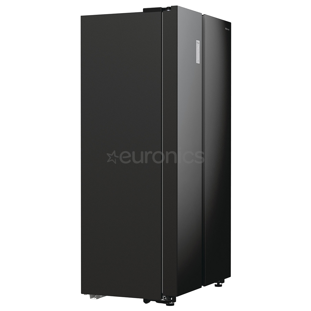 Hisense, No Frost, 550 L, height 179 cm, black - SBS-Refrigerator