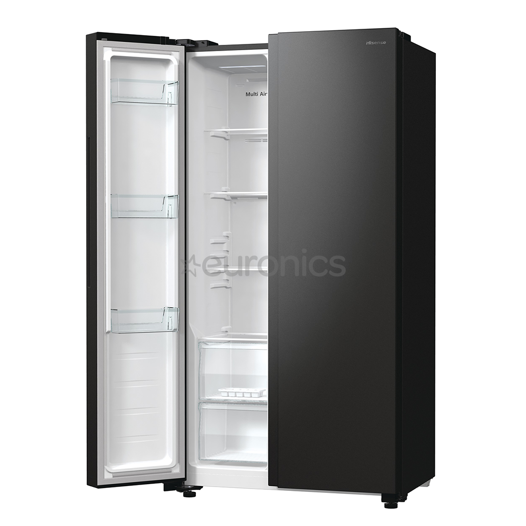 Hisense, No Frost, 550 L, augstums 179 cm, melna - SBS Ledusskapis