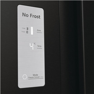 Hisense, No Frost, 550 L, height 179 cm, black - SBS-Refrigerator