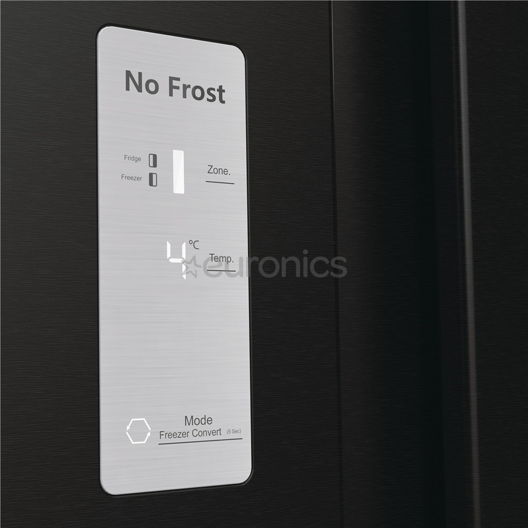 Hisense, No Frost, 550 L, augstums 179 cm, melna - SBS Ledusskapis