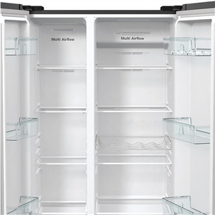 Hisense, No Frost, 550 L, height 179 cm, black - SBS-Refrigerator
