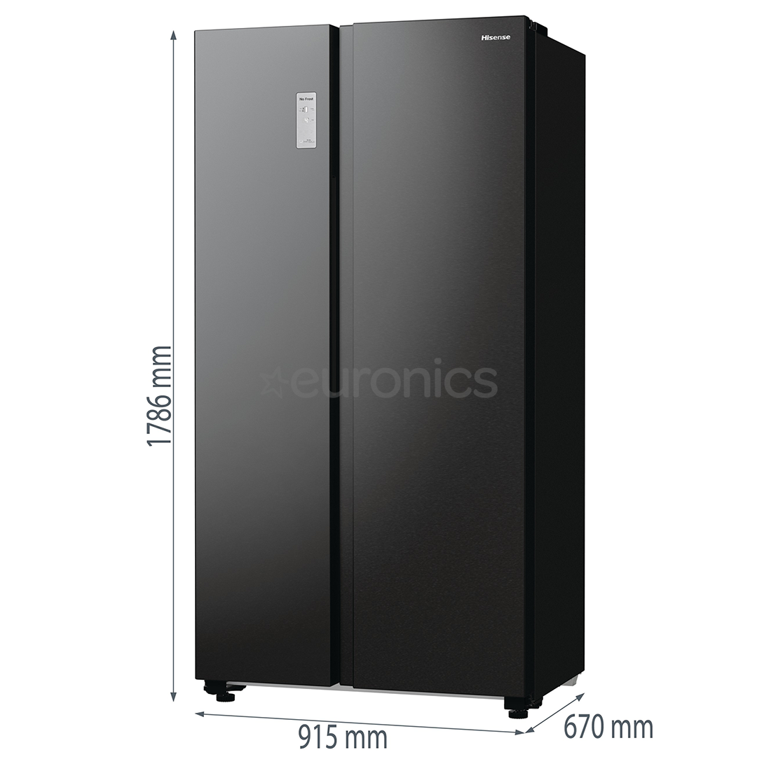 Hisense, No Frost, 550 L, augstums 179 cm, melna - SBS Ledusskapis