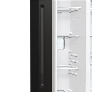 Hisense, No Frost, 550 L, height 179 cm, black - SBS-Refrigerator