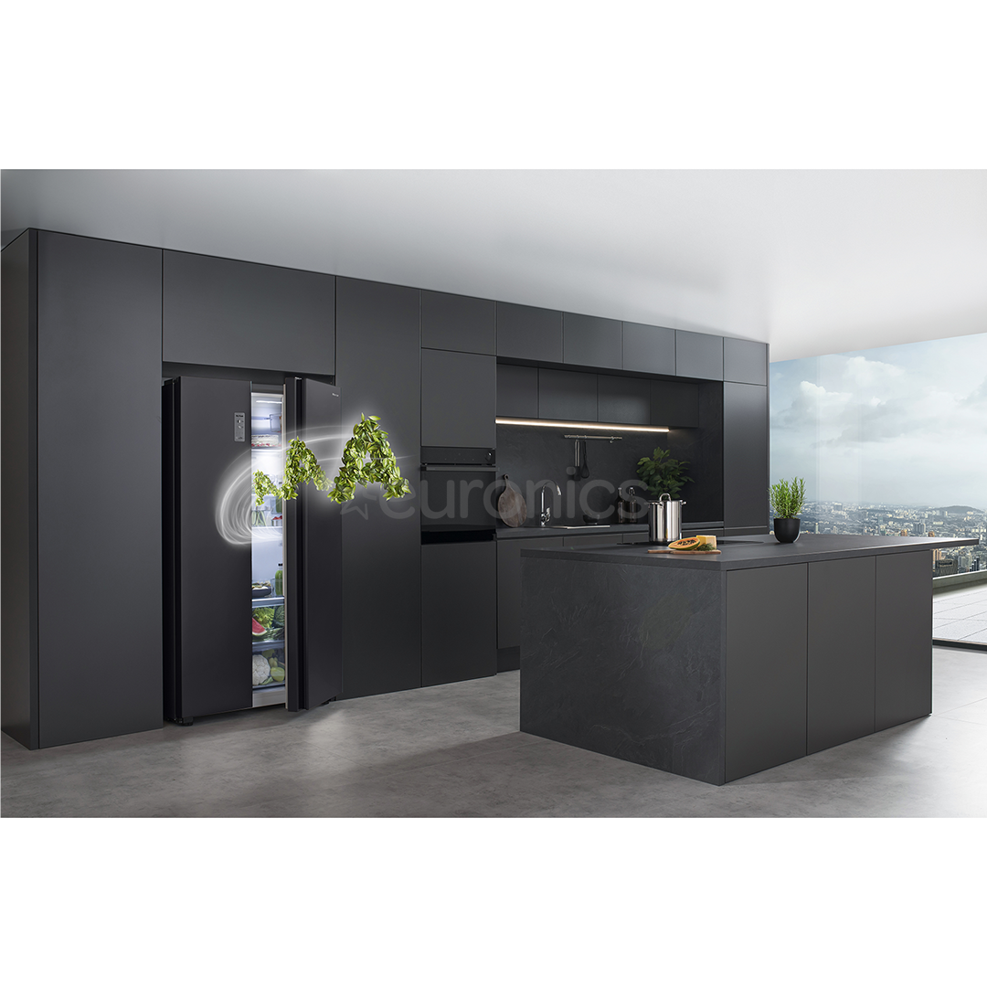 Hisense, No Frost, 550 L, augstums 179 cm, melna - SBS Ledusskapis