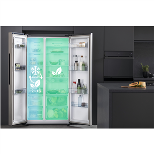 Hisense, No Frost, 550 L, augstums 179 cm, melna - SBS Ledusskapis