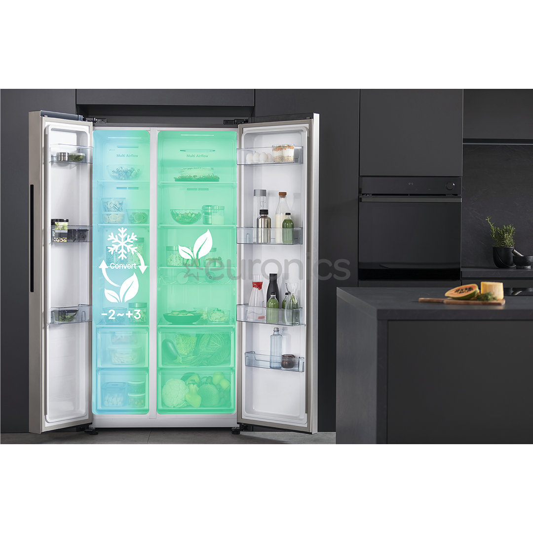 Hisense, No Frost, 550 L, augstums 179 cm, melna - SBS Ledusskapis