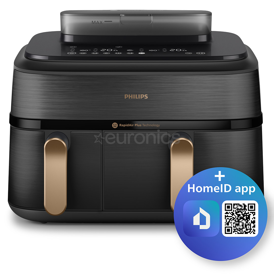 Philips 5000 Series Dual Basket, 2750 Вт, 9 л, черный - Аэрогриль