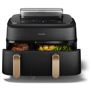 Philips 5000 Series Dual Basket, 2750 Вт, 9 л, черный - Аэрогриль
