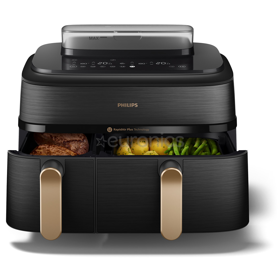 Philips 5000 Series Dual Basket, 2750 Вт, 9 л, черный - Аэрогриль