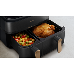 Philips 5000 Series Dual Basket, 2750 W, 9 L, melna - Karstā gaisa friteris