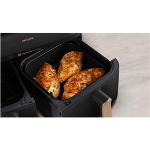 Philips 5000 Series Dual Basket, 2750 W, 9 L, melna - Karstā gaisa friteris