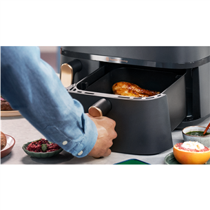 Philips 5000 Series Dual Basket, 2750 W, 9 L, melna - Karstā gaisa friteris