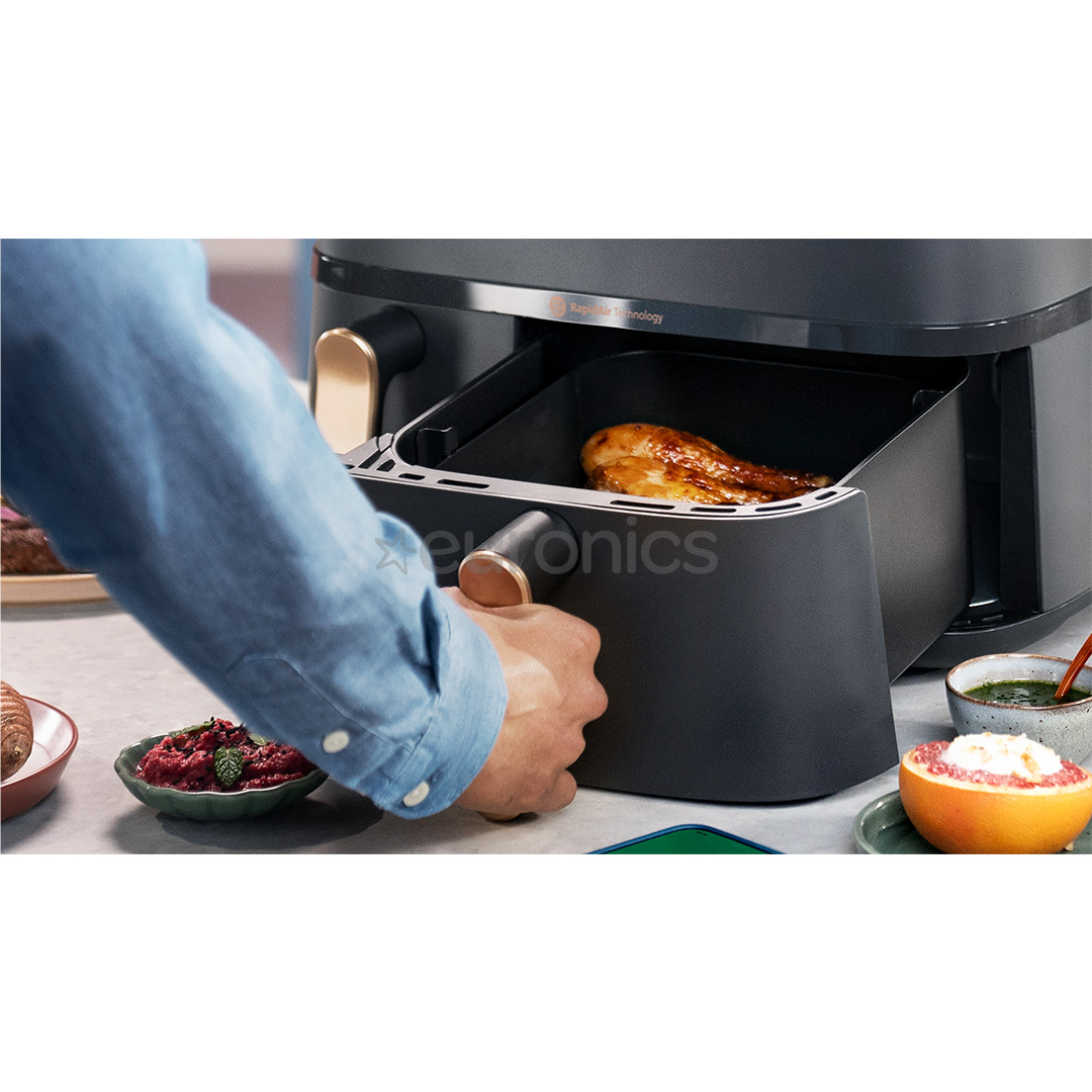 Philips 5000 Series Dual Basket, 2750 Вт, 9 л, черный - Аэрогриль