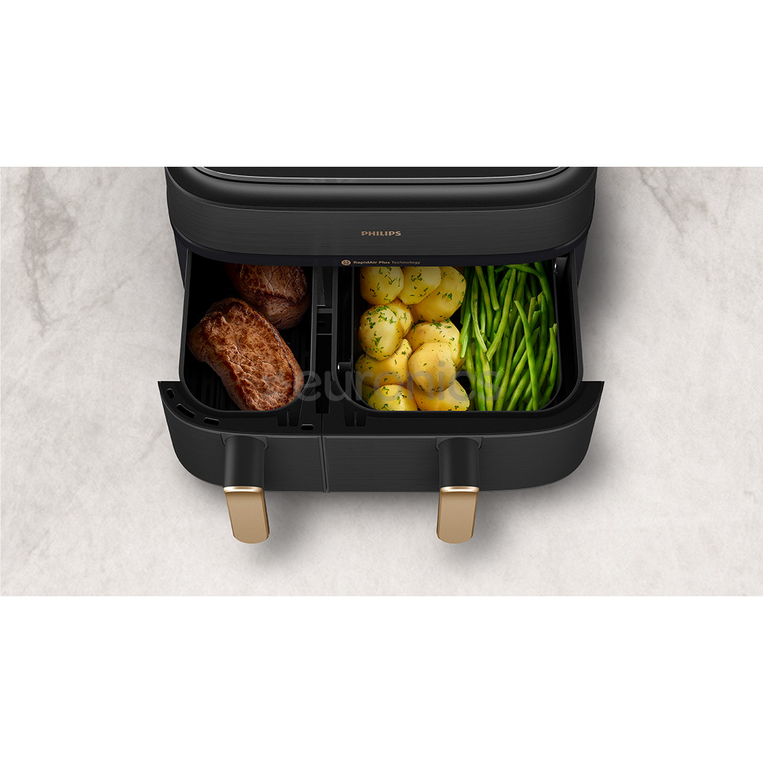 Philips 5000 Series Dual Basket, 2750 Вт, 9 л, черный - Аэрогриль