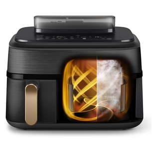 Philips 5000 Series Dual Basket, 2750 W, 9 L, melna - Karstā gaisa friteris