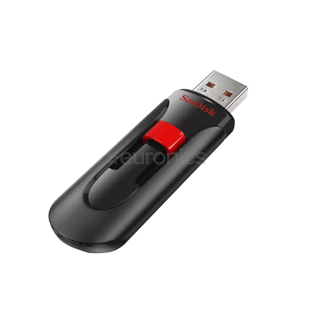 SanDisk Cruzer Glide, 128 GB, melna - USB zibatmiņa