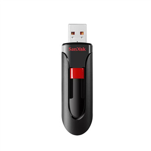 SanDisk Cruzer Glide, 128 GB, melna - USB zibatmiņa