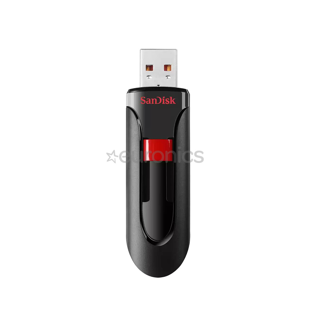 SanDisk Cruzer Glide, 128 GB, melna - USB zibatmiņa