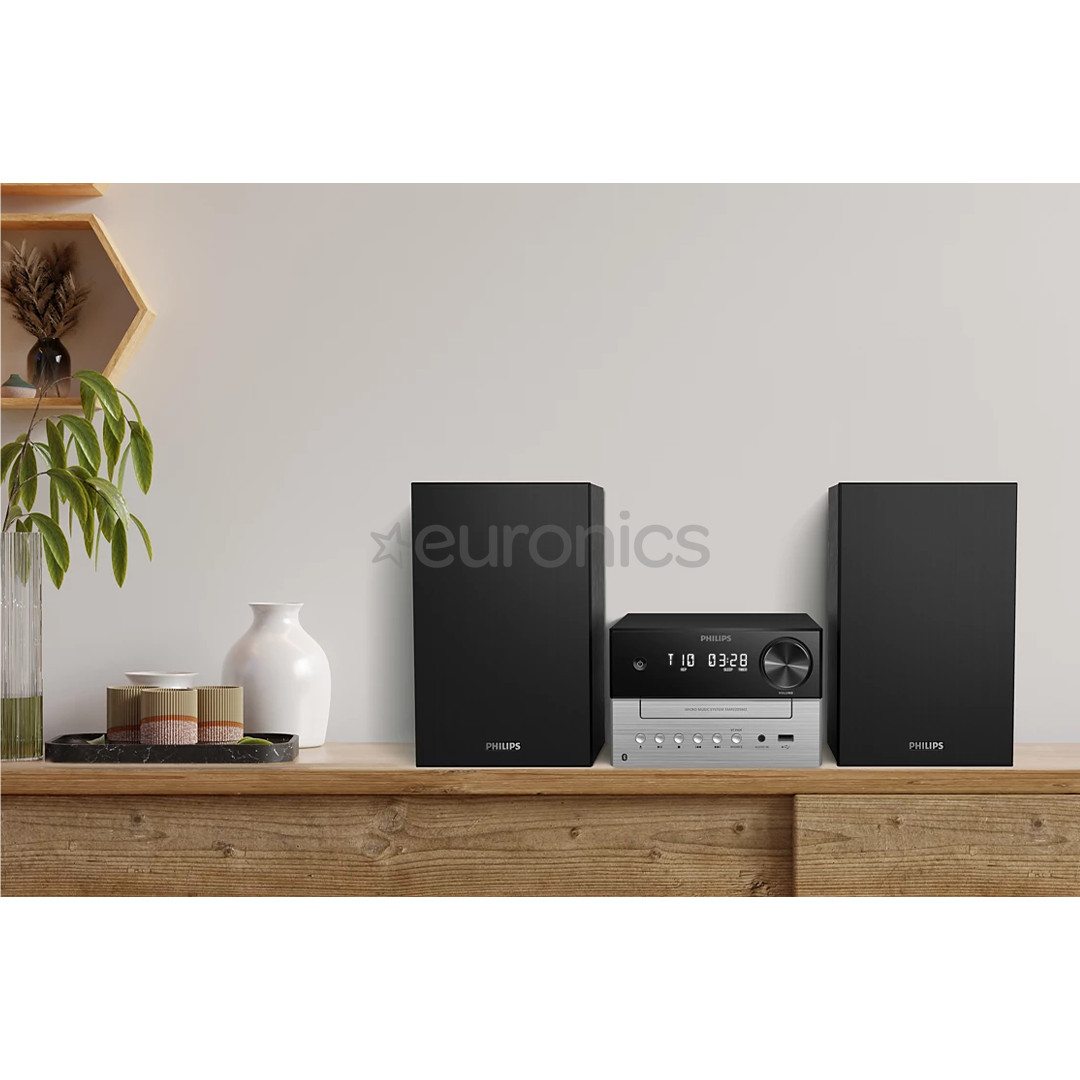 Philips TAM3205, 2.0, black/silver - Music system