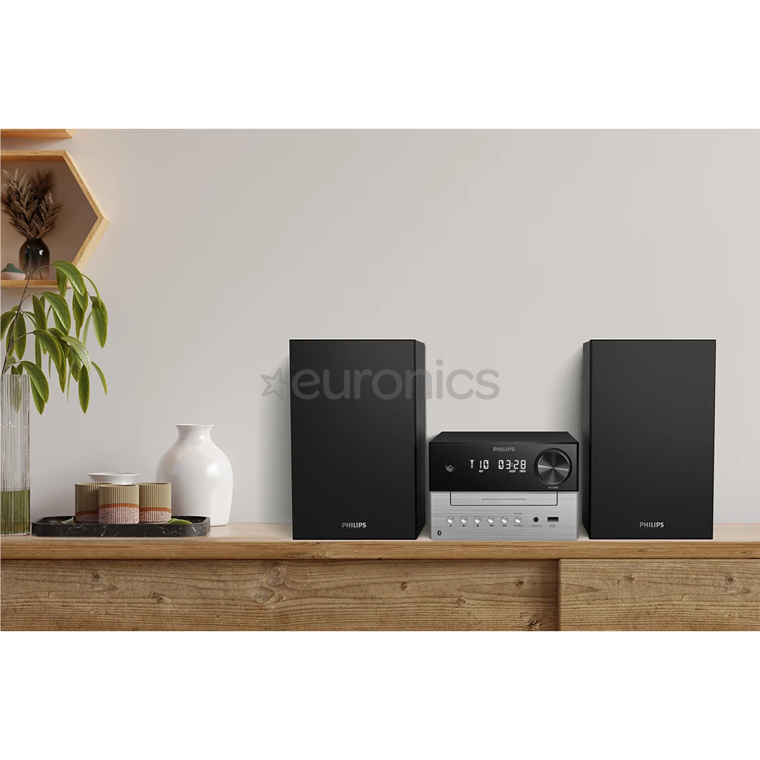 Philips TAM3205, 2.0, черный/серебристый - Музыкальный центр