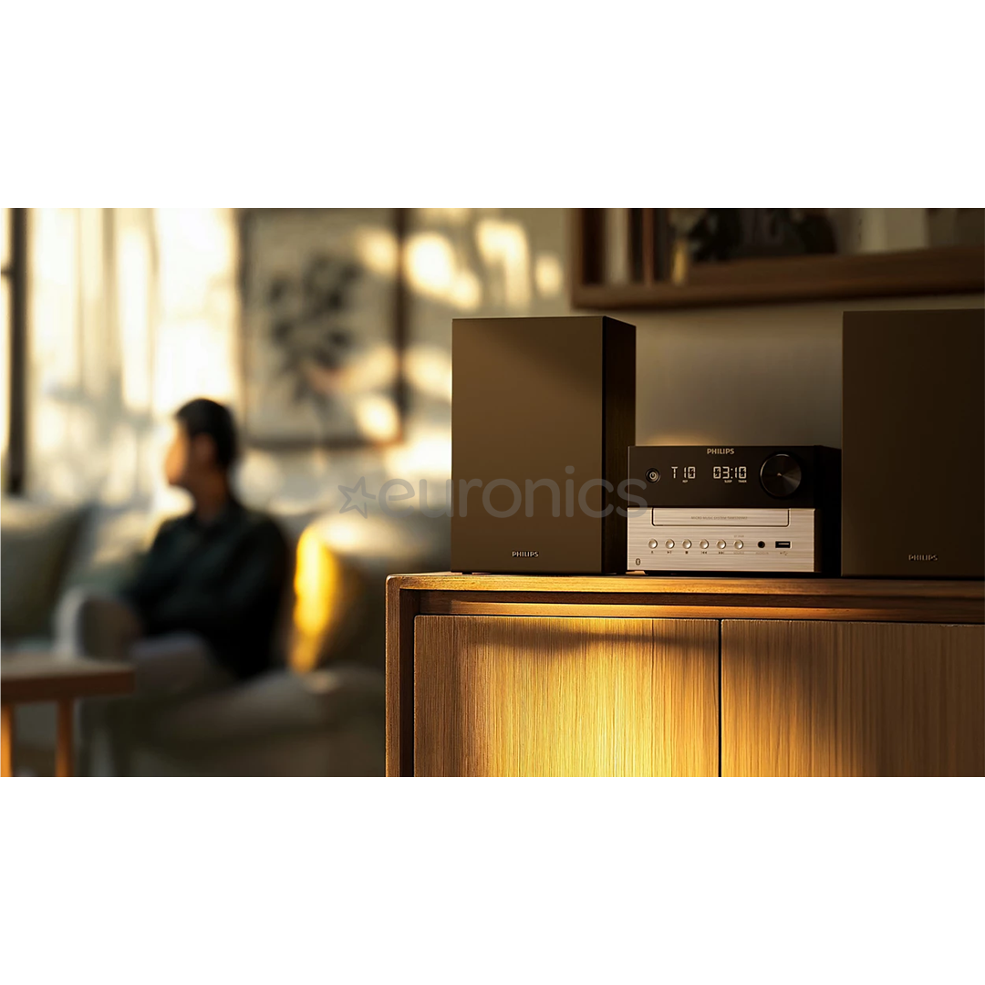 Philips TAM3205, 2.0, черный/серебристый - Музыкальный центр