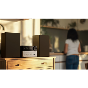 Philips TAM3205, 2.0, черный/серебристый - Музыкальный центр