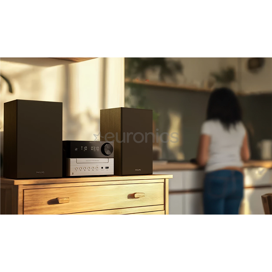 Philips TAM3205, 2.0, черный/серебристый - Музыкальный центр