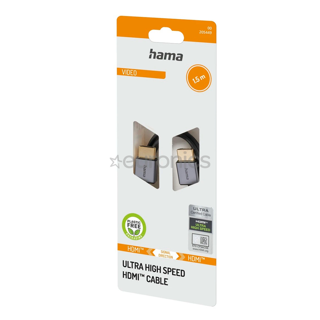 Hama HDMI Cable, 2.1, 8K, 1,5 m, melna - Kabelis