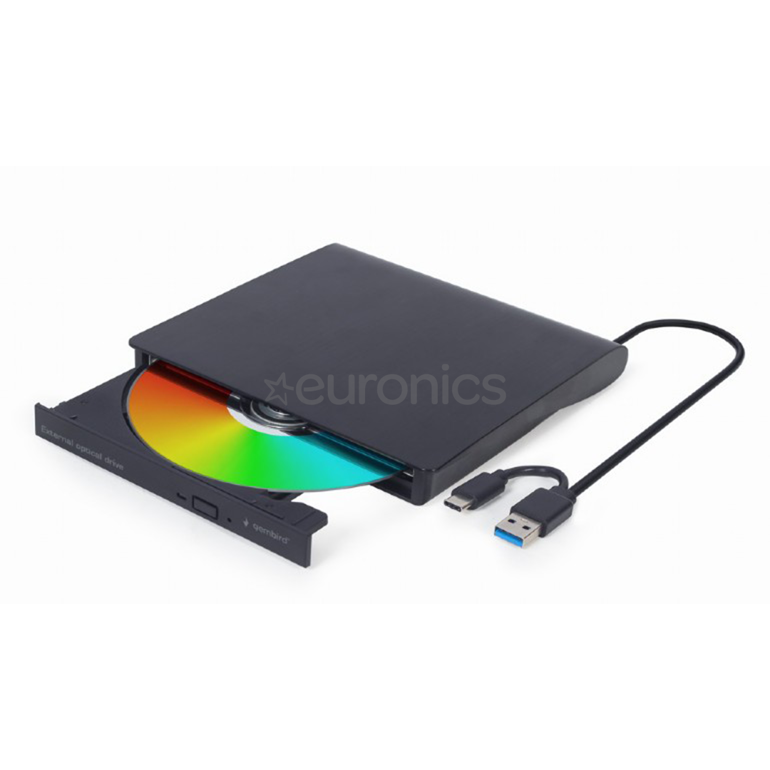 Gembird DVD-USB 03, черный - Внешний читающий привод CD-DVD