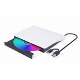 Gembird DVD-USB 03, черный/белый - Внешний читающий привод CD-DVD