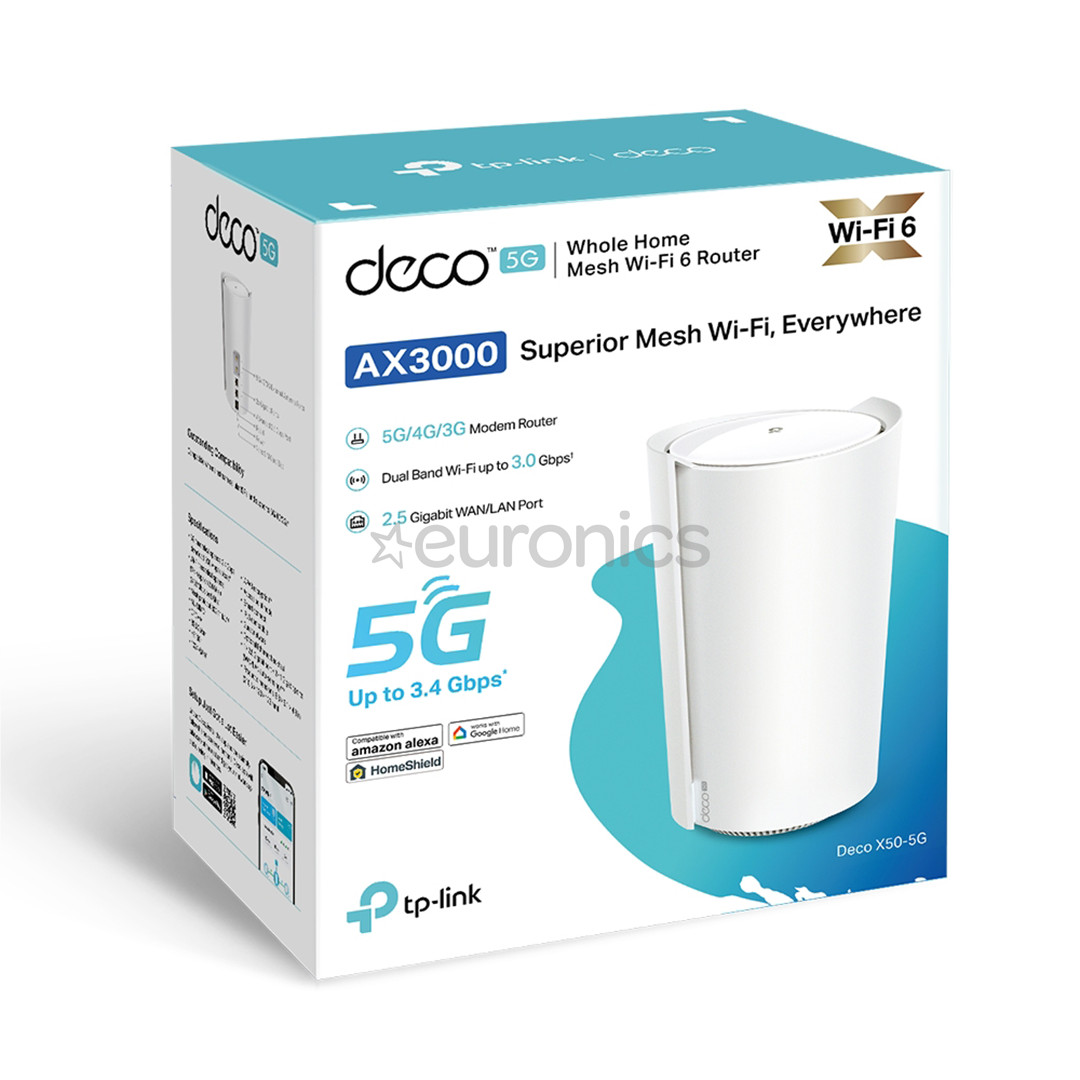 TP-Link Deco X50-5G, balta - Bezvadu rūteris