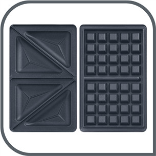 Tefal Snack Time, 700 W, melna/nerūsējošā tērauda - Kontakttosteris/vafeļu panna