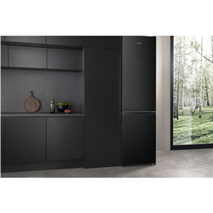 Hisense, NoFrost, 336 л, высота 202 см, черный - Холодильник