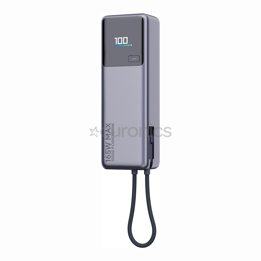 Xiaomi Power Bank, 165 W, 10000 mAh, pelēka - Portatīvais barošanas avots