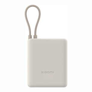 Xiaomi Power Bank, 33 W, 10000 mAh, integrated cable, beige - Power bank BHR9333GL