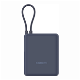Xiaomi Power Bank, 33 Вт, 10000 мАч, встроенный кабель, синий - Внешний аккумулятор