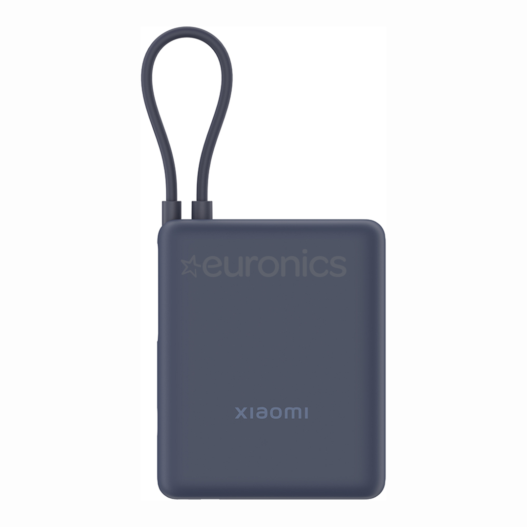 Xiaomi Power Bank, 33 Вт, 10000 мАч, встроенный кабель, синий - Внешний аккумулятор