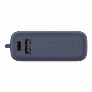 Xiaomi Power Bank, 33 W, 10000 mAh, integrated cable, zila - Portatīvais barošanas avots