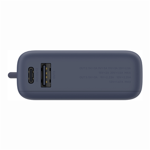 Xiaomi Power Bank, 33 Вт, 10000 мАч, встроенный кабель, синий - Внешний аккумулятор