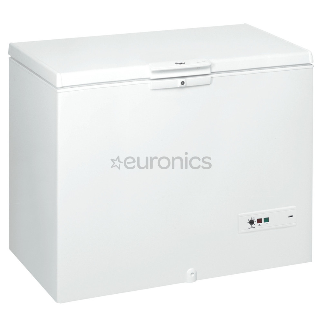 Whirlpool, 394 L, width 140.5 cm, white - Chest freezer