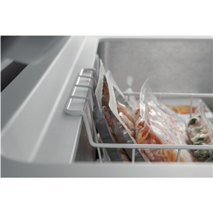 Whirlpool, 394 L, platums 140.5 cm, balta - Lādes tipa saldētava