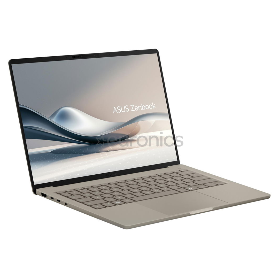 Asus Zenbook A14, 14'', OLED, X, 16 GB, 512 GB, ENG, bēša - Portatīvais dators