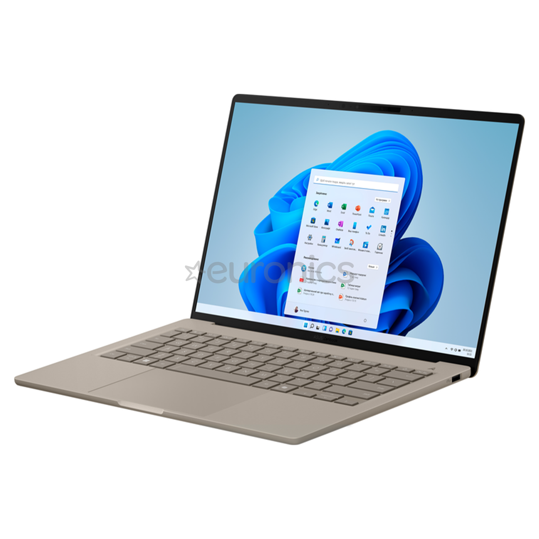 Asus Zenbook A14, 14'', OLED, X, 16 GB, 512 GB, ENG, bēša - Portatīvais dators