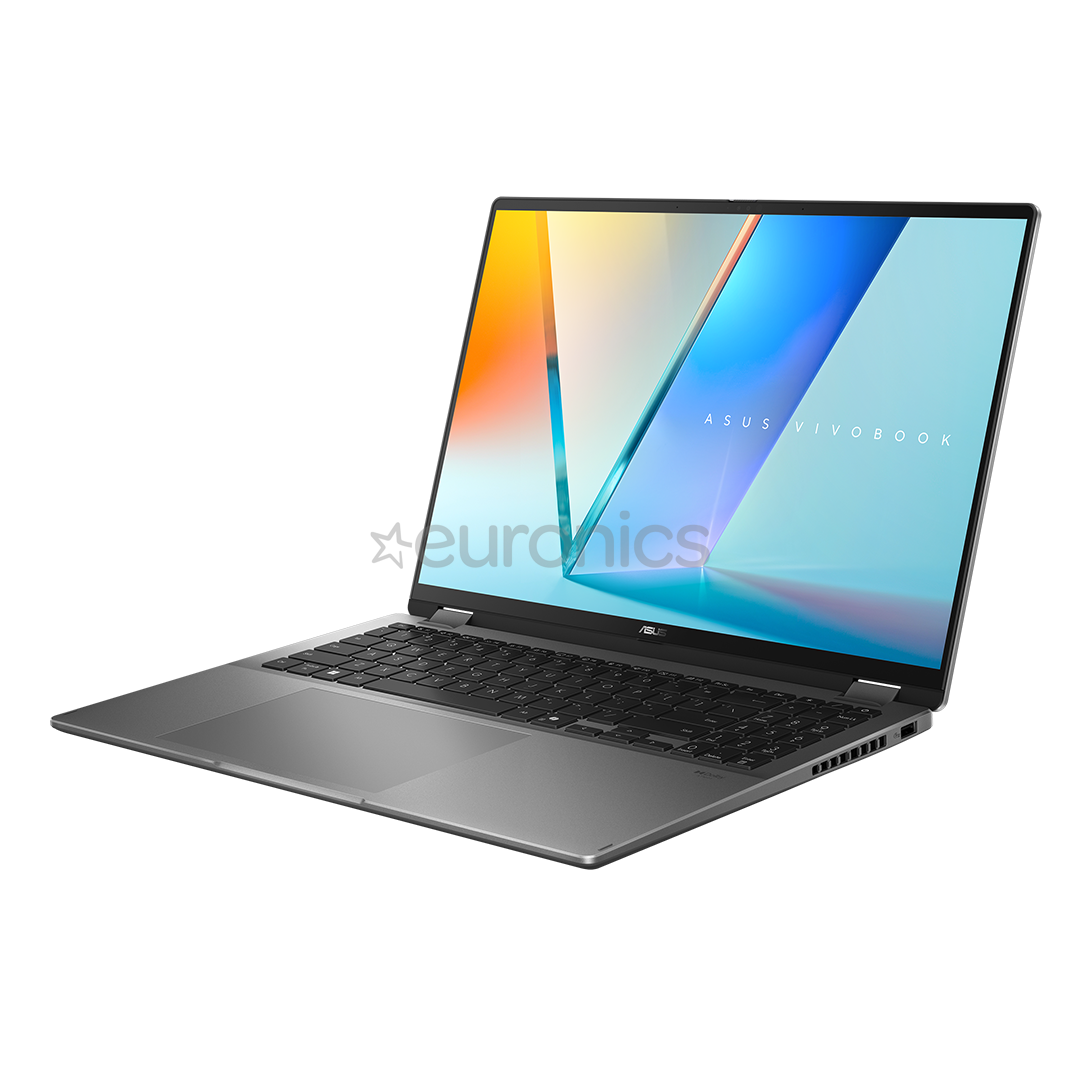 Asus Vivobook 16 Flip OLED, 16'', 3K, OLED, 120 Hz, Ultra 7, 16 GB, 1 TB, ENG, pelēka - Portatīvais dators