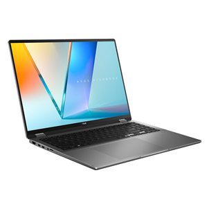 Asus Vivobook 16 Flip OLED, 16'', 3K, OLED, 120 Hz, Ultra 7, 16 GB, 1 TB, ENG, pelēka - Portatīvais dators