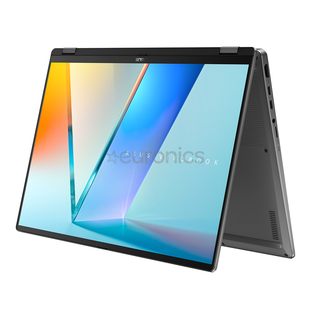 Asus Vivobook 16 Flip OLED, 16'', 3K, OLED, 120 Hz, Ultra 7, 16 GB, 1 TB, ENG, pelēka - Portatīvais dators
