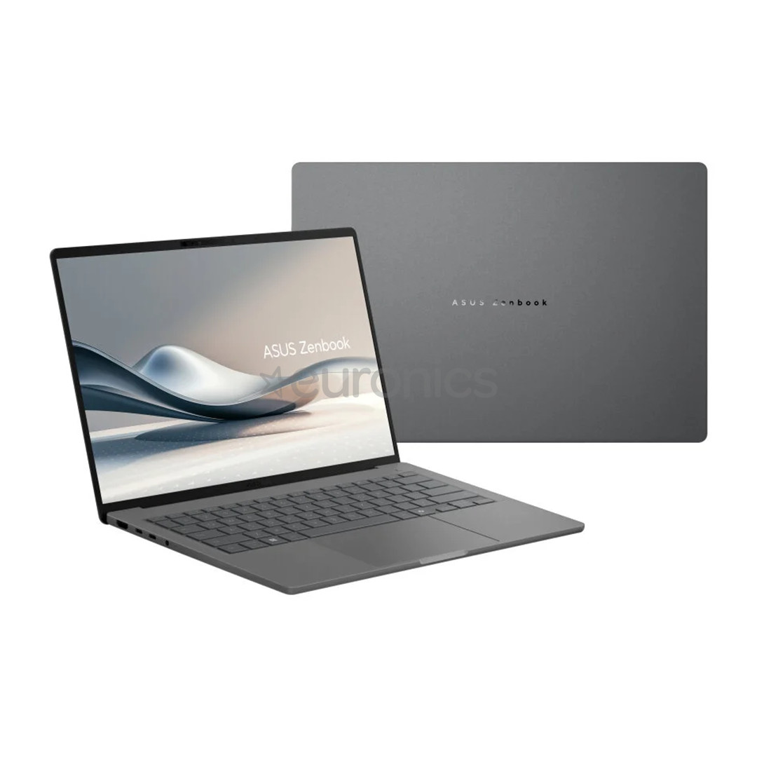 Asus Zenbook A14, 14'', OLED, X Elite, 32 GB, 1 TB, ENG, pelēka - Portatīvais dators