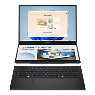 Asus Zenbook Duo OLED, 14'', 3K, OLED, 120 Hz, Ultra 9, 32 GB, 2 TB, ENG, tumši pelēka - Portatīvais dators UX8406CA-PZ009W