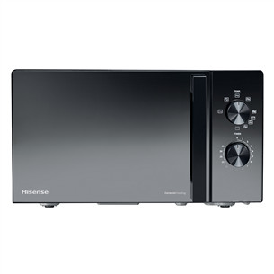 Hisense, 20 L, 700 W, spoguļvirsma/melna - Mikroviļņu krāsns H20MOMBP1HG